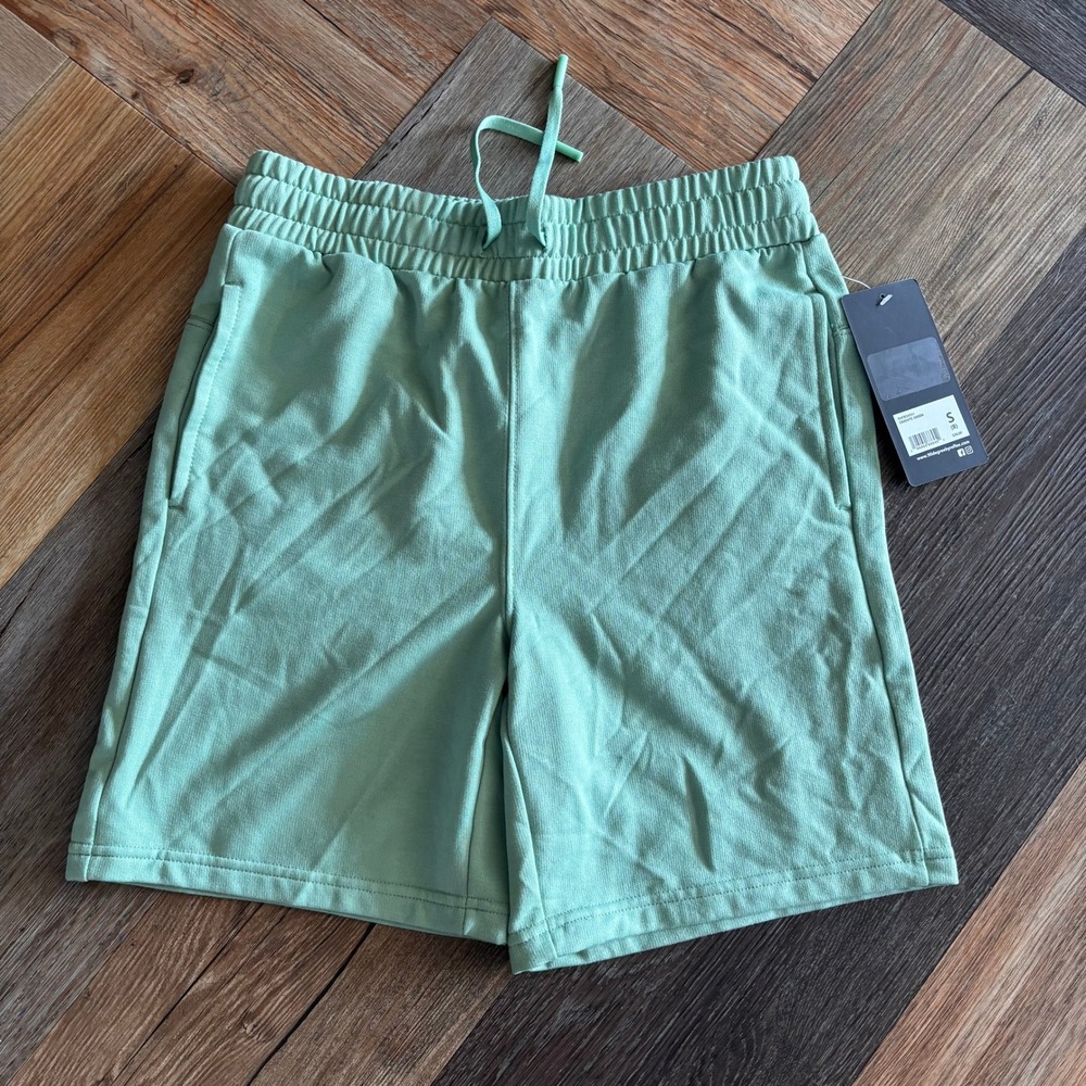 90 Degree by Reflex Boys Mint Green Athletic Shorts Size S 8 Drawstring Pocket